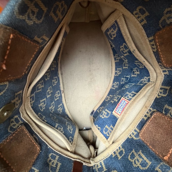 Dooney Bourke Denim Logo Small Satchel Leather Accents and Hang Tag. - Picture 3 of 16